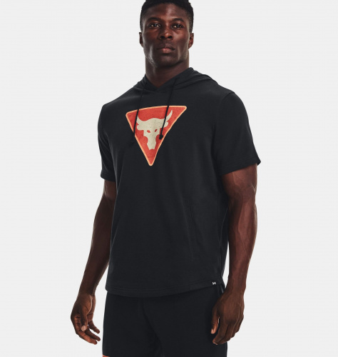 Clothing - Under Armour Project Rock Terry Short Sleeve Hoodie | Fitness 
